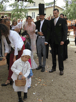 Auf dem Weg zur Trauung