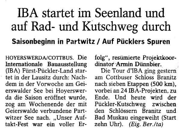 IBA Start im Seenland